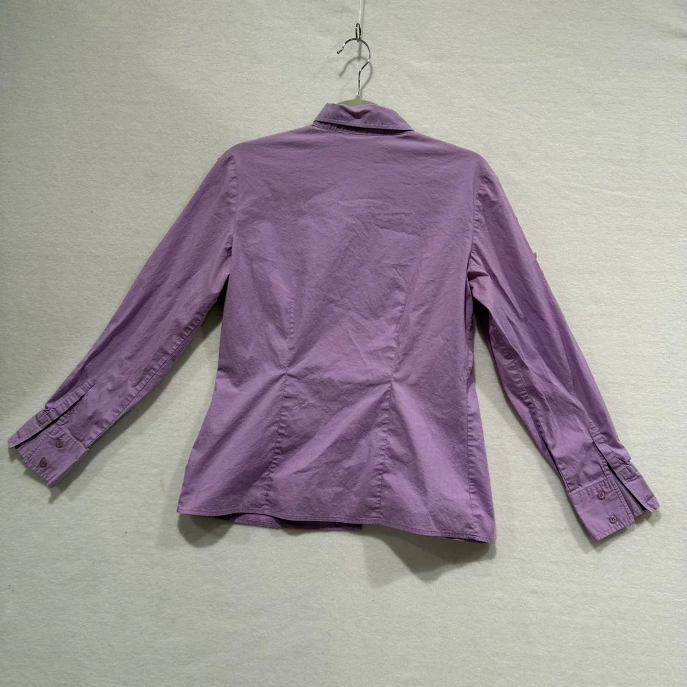 Purple Tulip Butterfly Button Up Shirt Y2K Women's Fairycore Grandmacore Cotton
